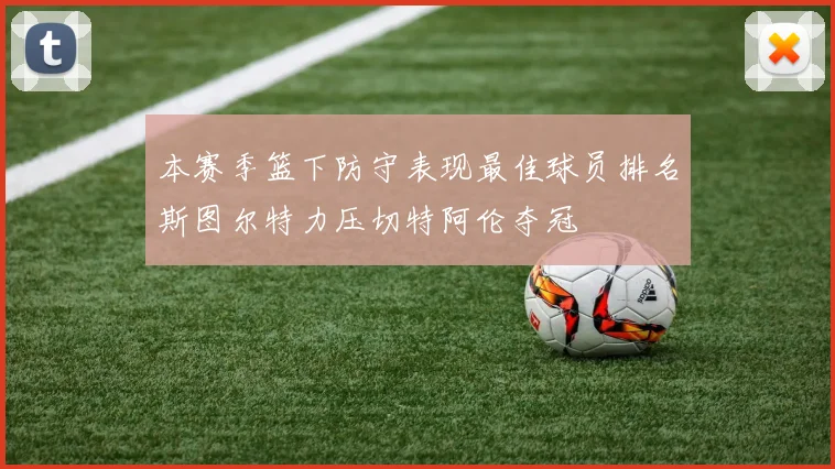 本赛季篮下防守表现最佳球员排名斯图尔特力压切特阿伦夺冠